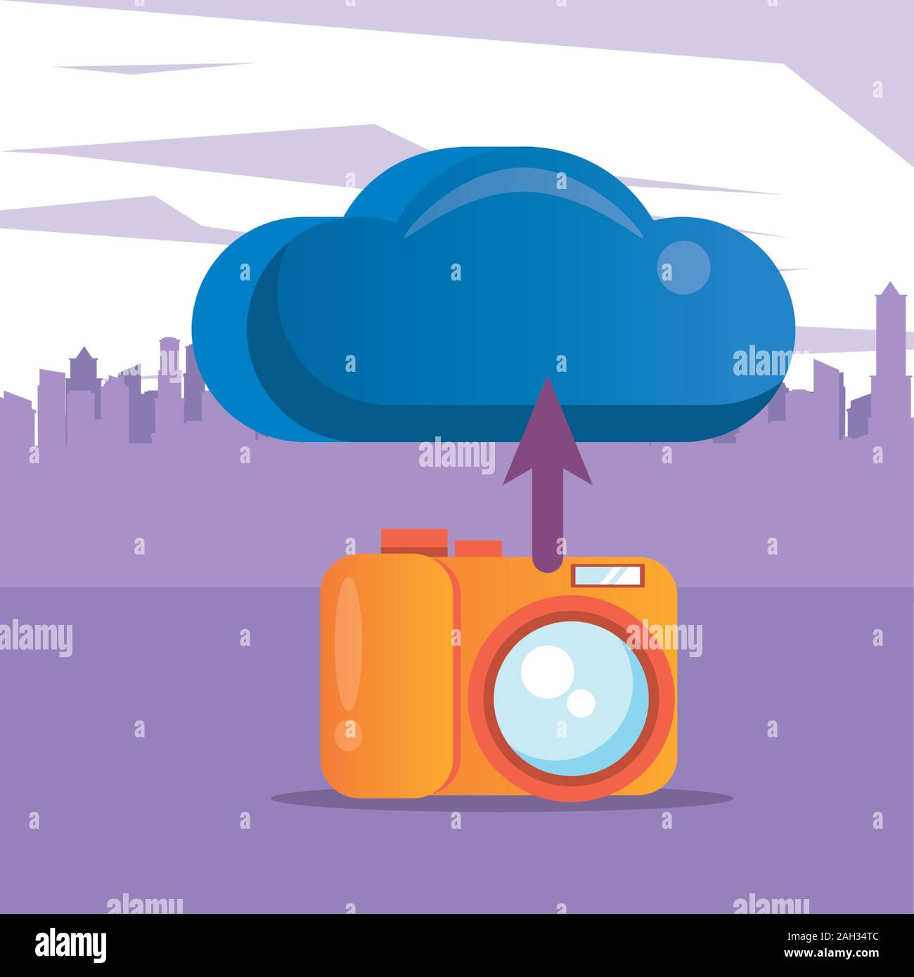 Camera Cloud Computing cloud computing server with camera photographic Stock Vector Image ...
