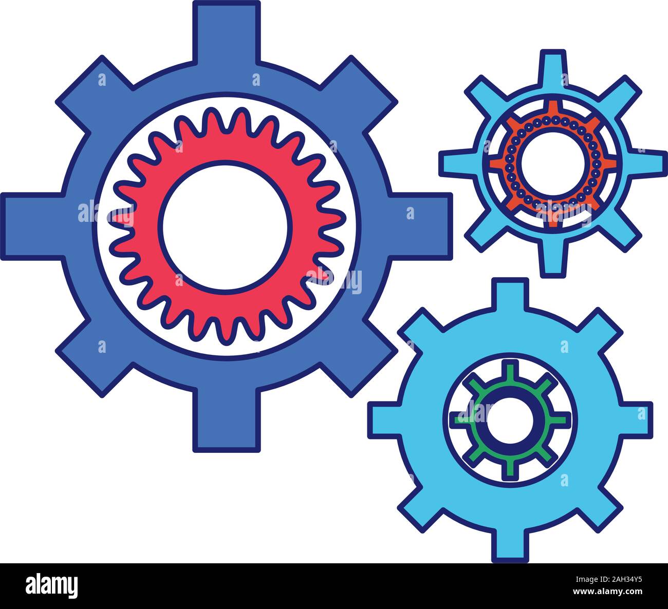 gear wheels icon Stock Vector Image & Art - Alamy