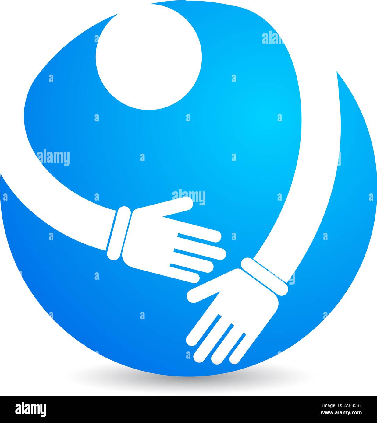 Two hands holding globe icon hi-res stock photography and images - Alamy