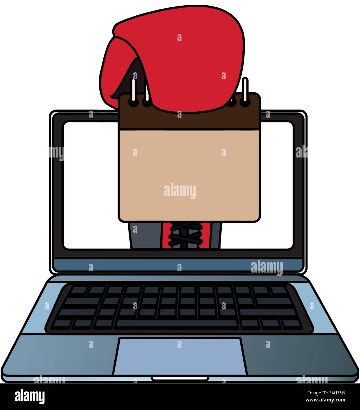 laptop computer with blank calendar icon Stock Vector Image & Art - Alamy