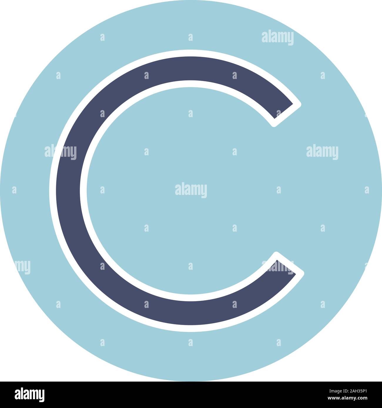 Copyright symbol glyph color icon. Silhouette symbol on white ...