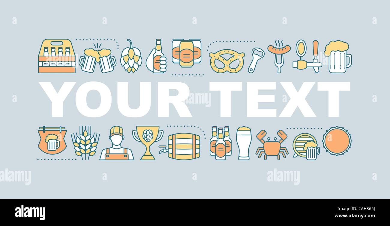 Craft beer word concepts banner. Pub. Brewery. Isolated lettering
