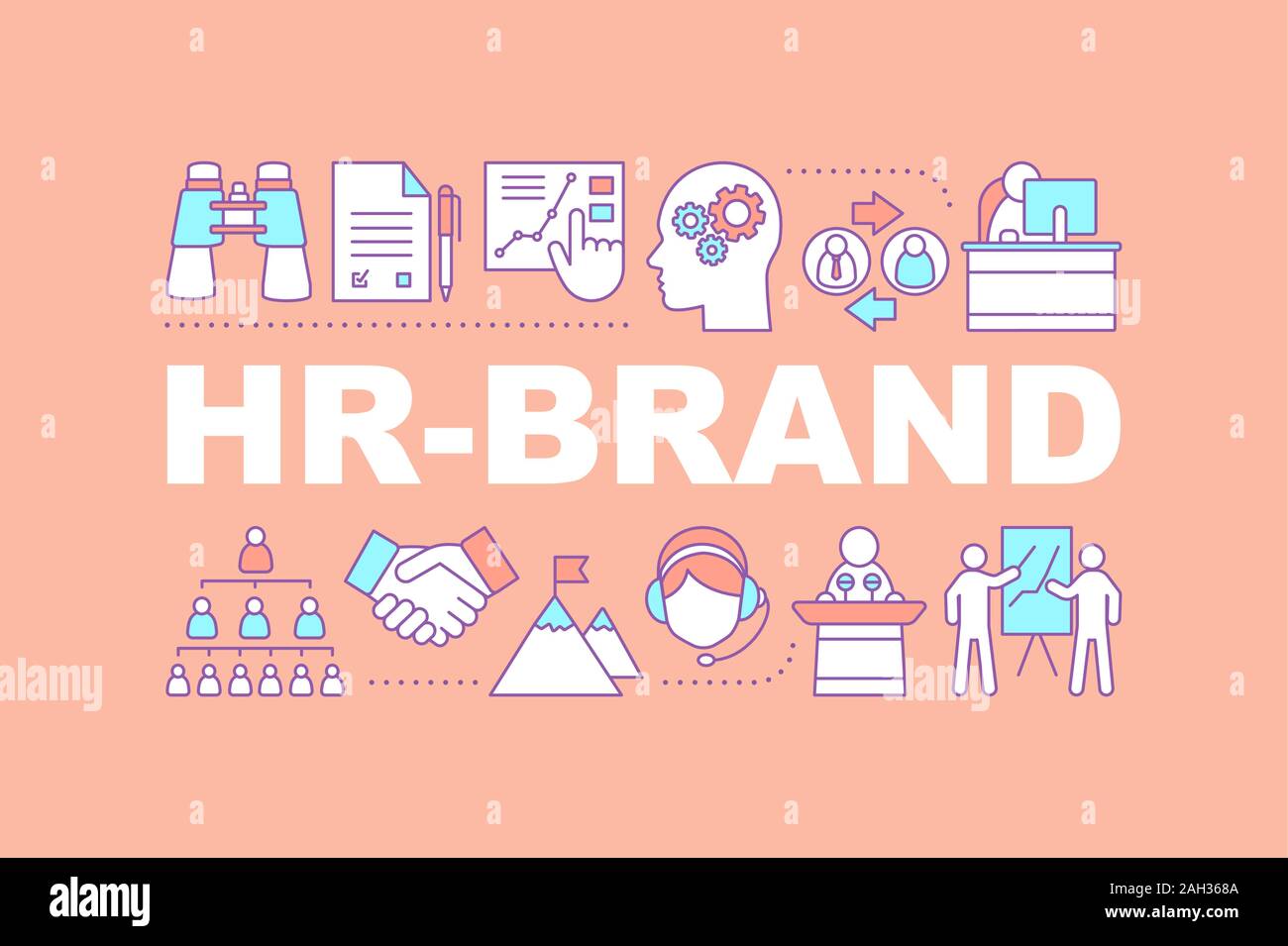 HR brand word concepts banner. Human resources management. Employment ...