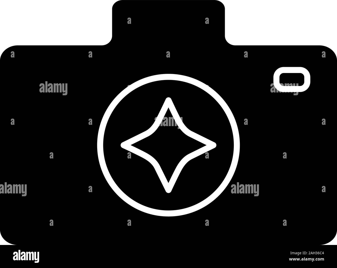 Camera enhance glyph icon. Photography. Photo camera. Silhouette symbol ...