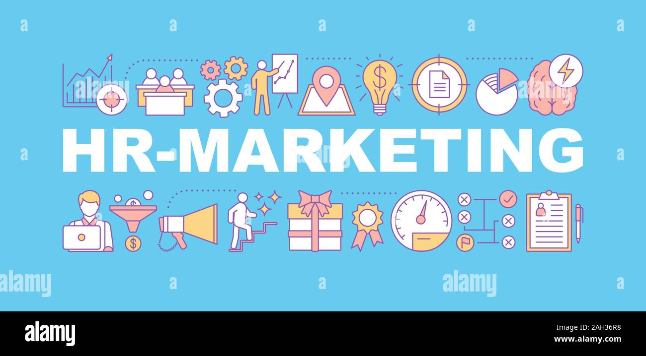HR marketing word concepts banner. Human resources management. Career ...