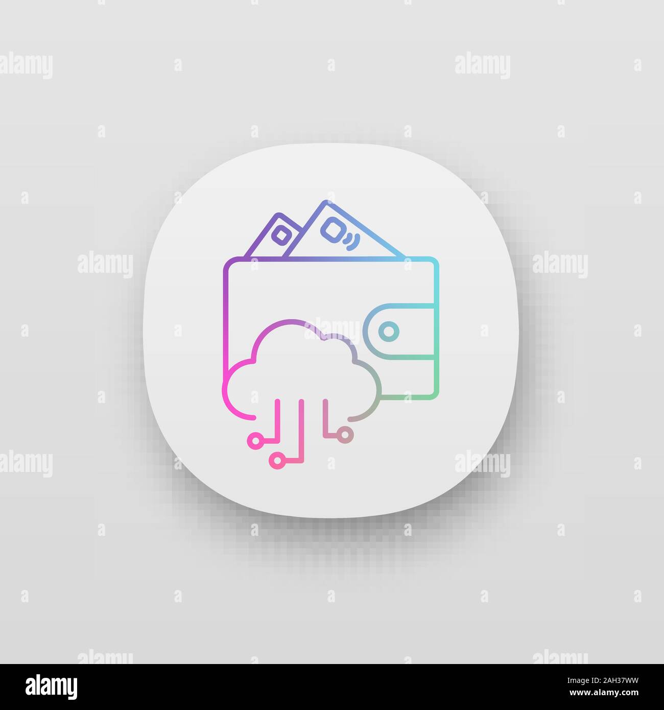 E Wallet App Icon Online Money Ui Ux User Interface E Payment Digital Wallet And Cashless Payments Cloud Computing Web Or Mobile Application Ve Stock Vector Image Art Alamy