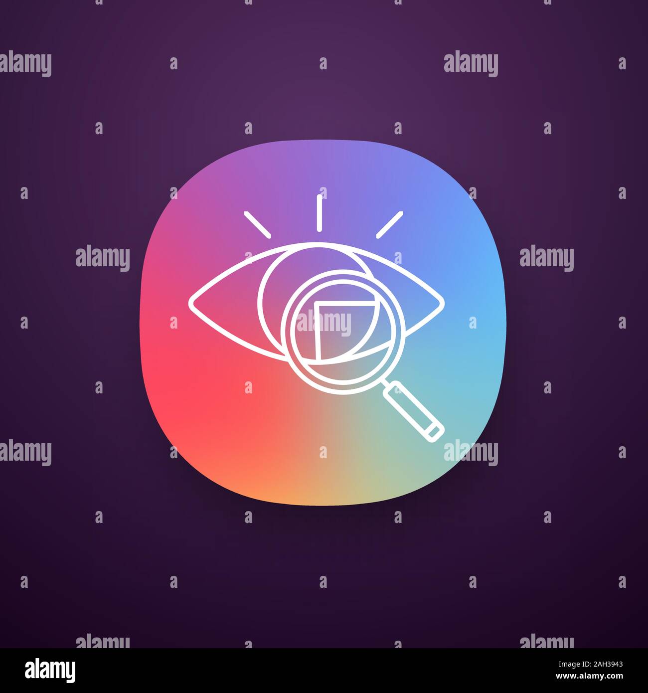 Retina scan app icon. Iris recognition. UI/UX user interface. Web or mobile  application. Eye scanning. Biometric identification. Optical recognition  Stock Vector Image & Art - Alamy