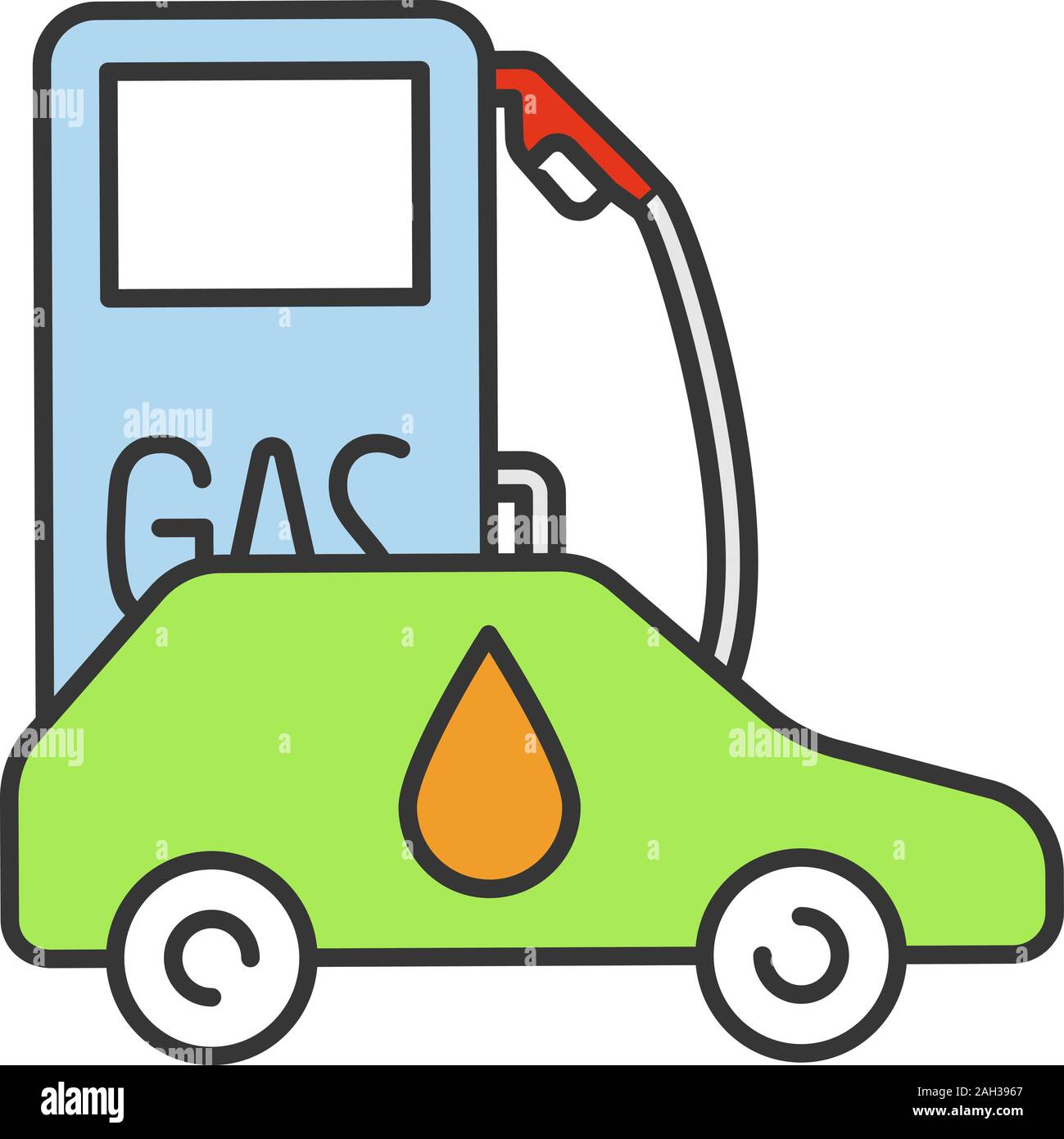 Filling station color icon. Petrol pump. Gasoline stand. Gas station.  Isolated vector illustration Stock Vector Image & Art - Alamy