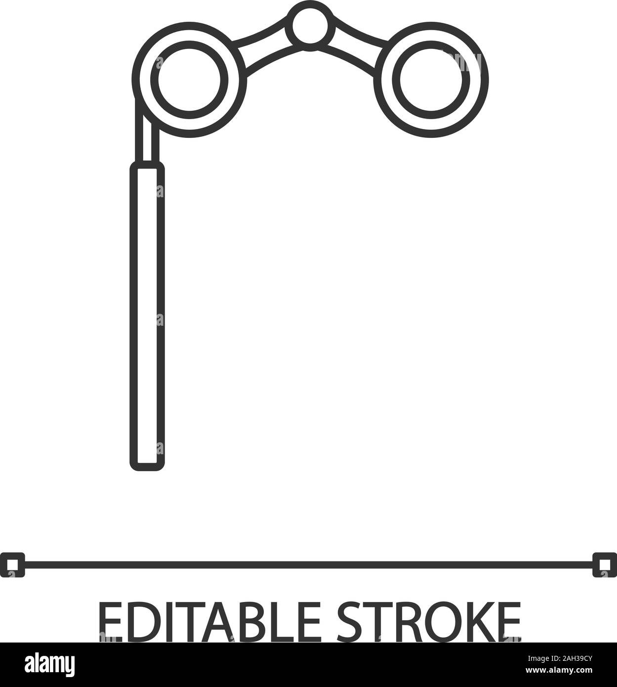 Opera glasses linear icon. Thin line illustration. Theater binoculars
