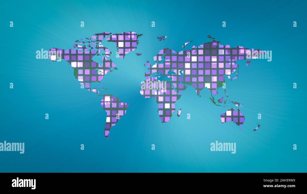 Color Box Map Abstract map with multiple color boxes newsroom background concept ...