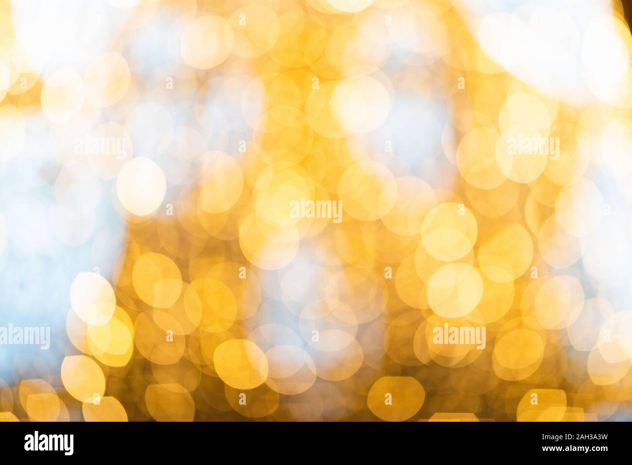 blured yellow lights in night Stock Photo