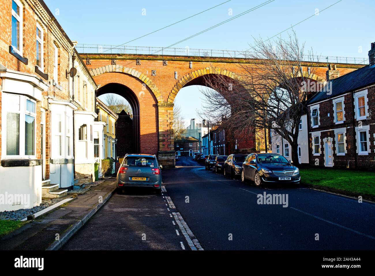 Yarm Viaduct, Bridge Street, Yarm on Tees, England Stock Photo Alamy