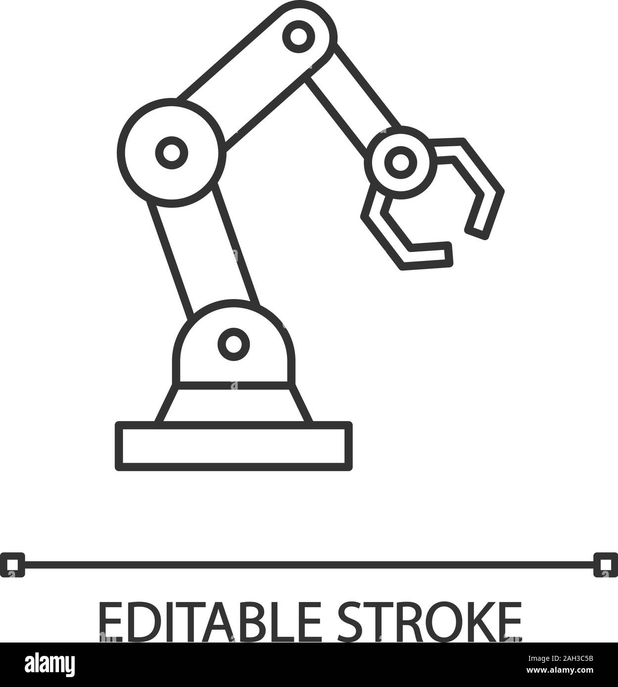 Industrial robotic arm linear icon. Thin line illustration. Robot hand.  Contour symbol. Vector isolated outline drawing. Editable stroke Stock  Vector Image & Art - Alamy