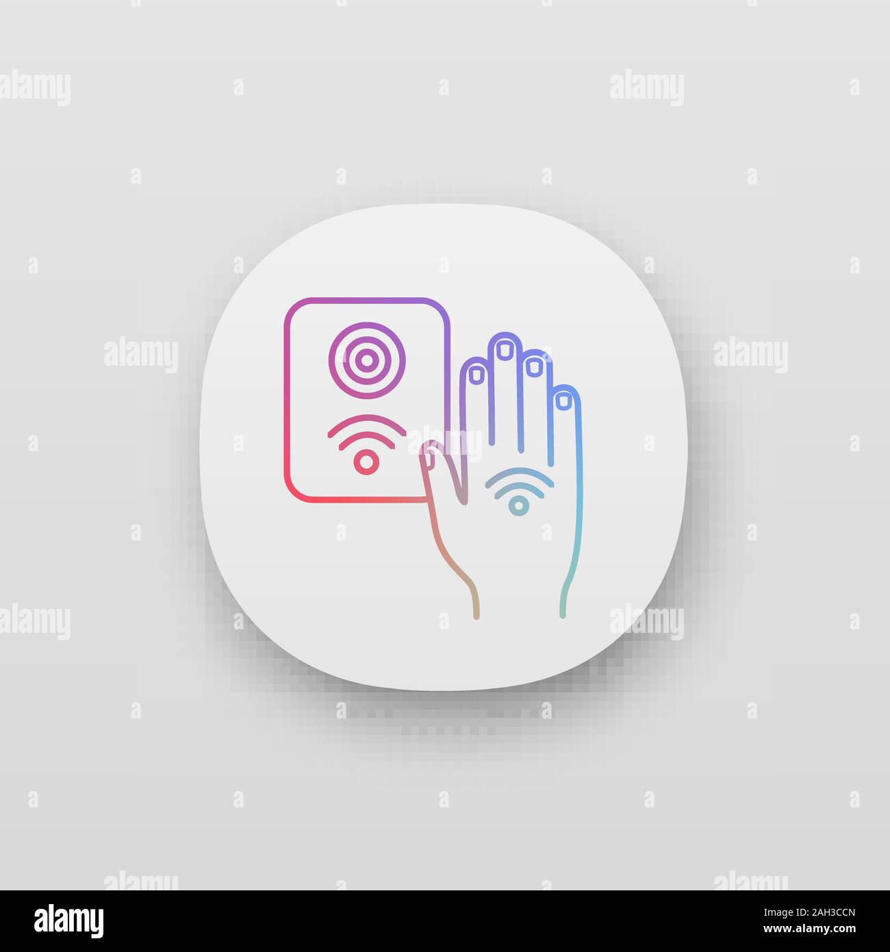 Nfc reader app icon rfid access control ui ux user interface nfc