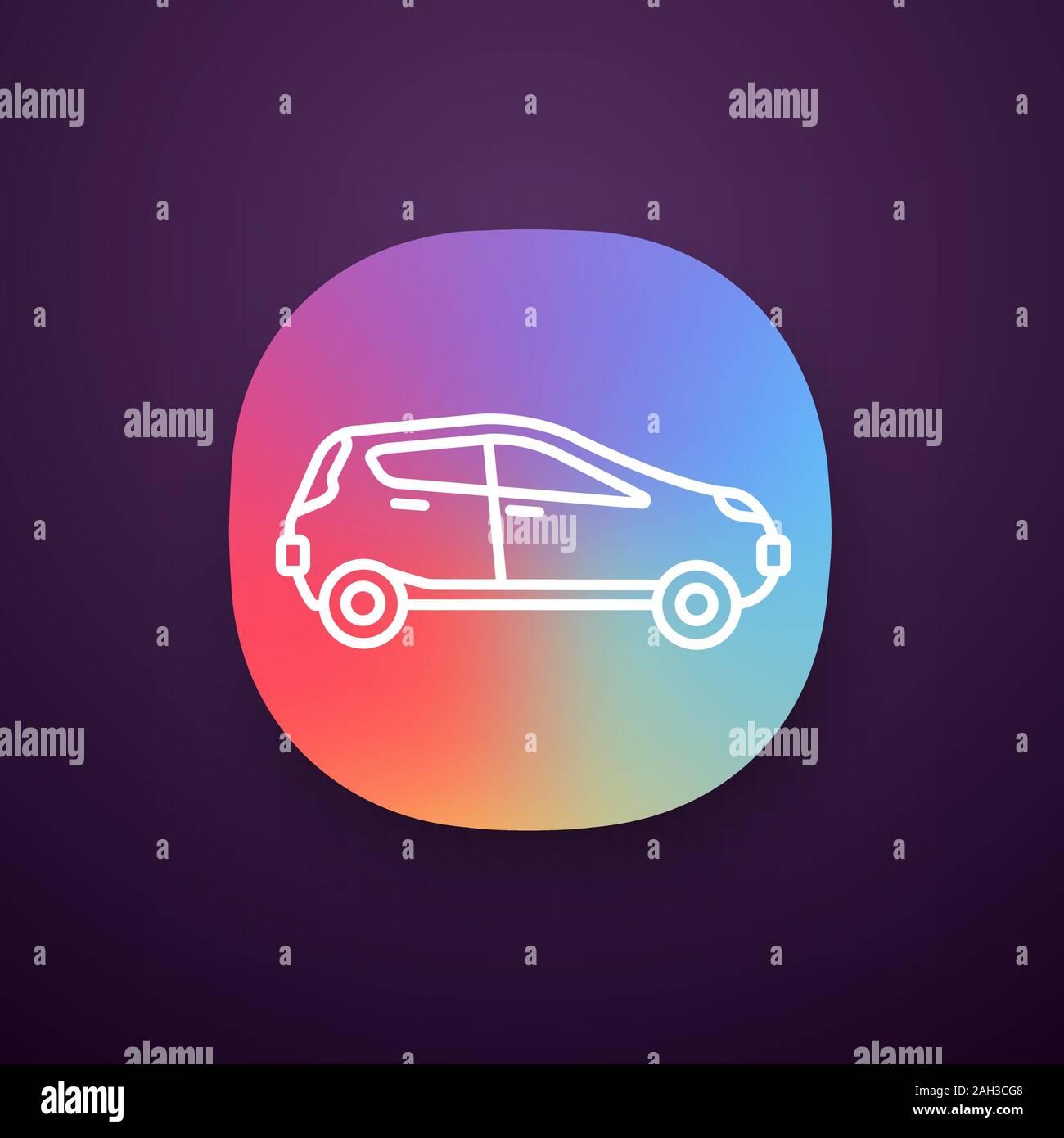 Car side view app icon. UI/UX user interface. Automobile. Web or mobile ...