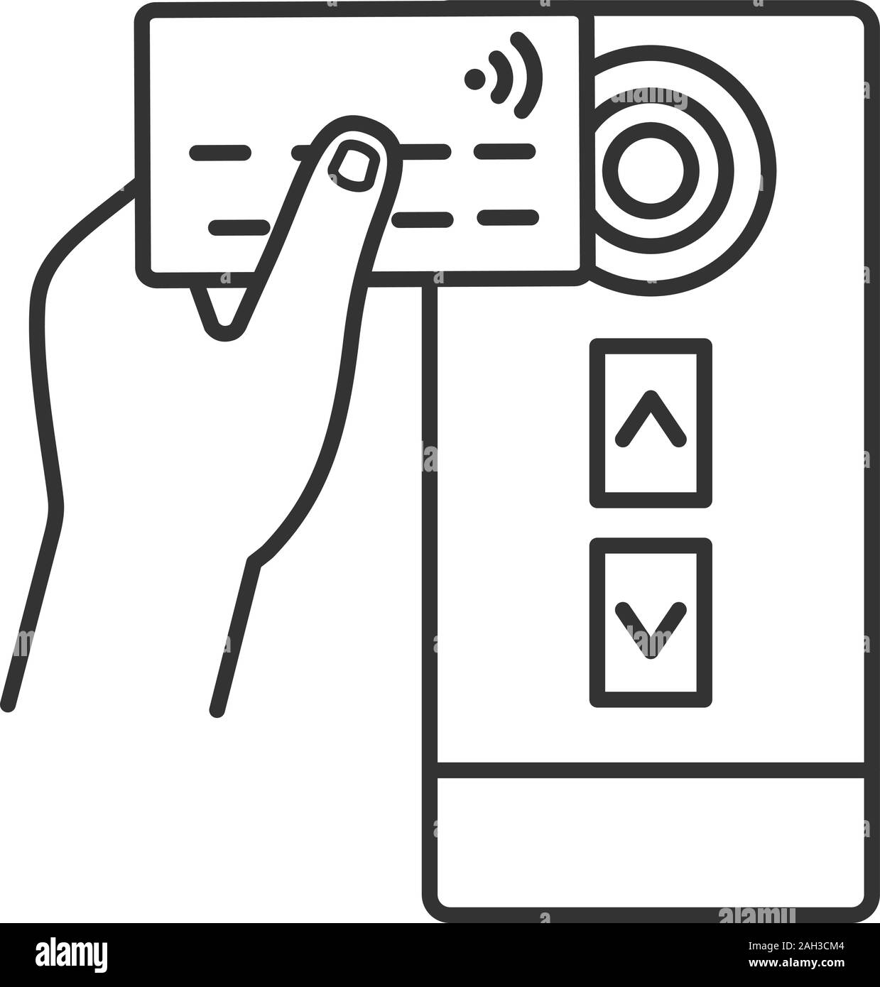 Nfc Credit Card Reader Linear Icon Nfc Public Transport Payment Thin Line Illustration Rfid Door Elevator Access Control Card Vector Isolated Outl Stock Vector Image Art Alamy