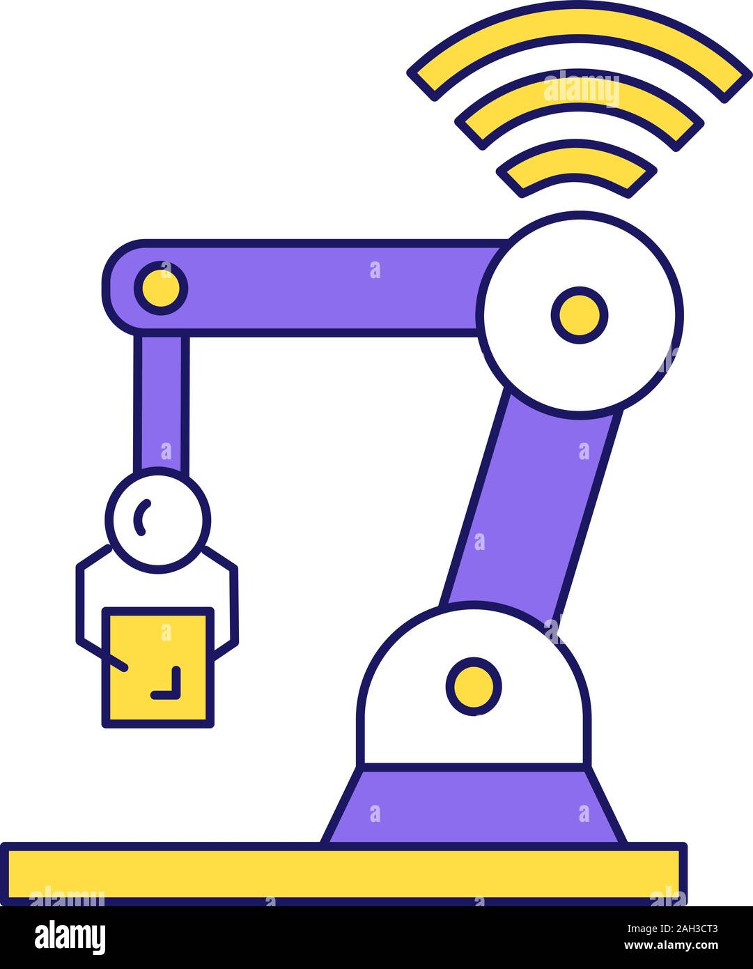 IoT robot color icon. Internet of things. Automation robotics. Robot ...