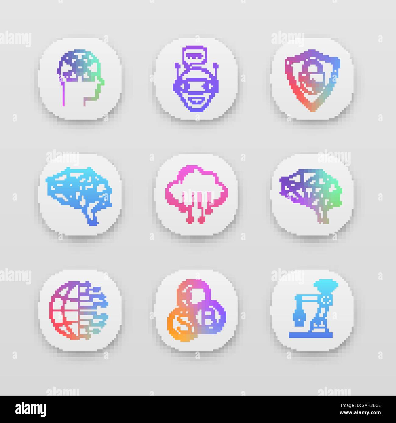 Game bot app icon. Artificial intelligence software algorithms. Virtual  reality. Non-player character. NPC. Video games. UI/UX user interface. Web  or Stock Vector Image & Art - Alamy