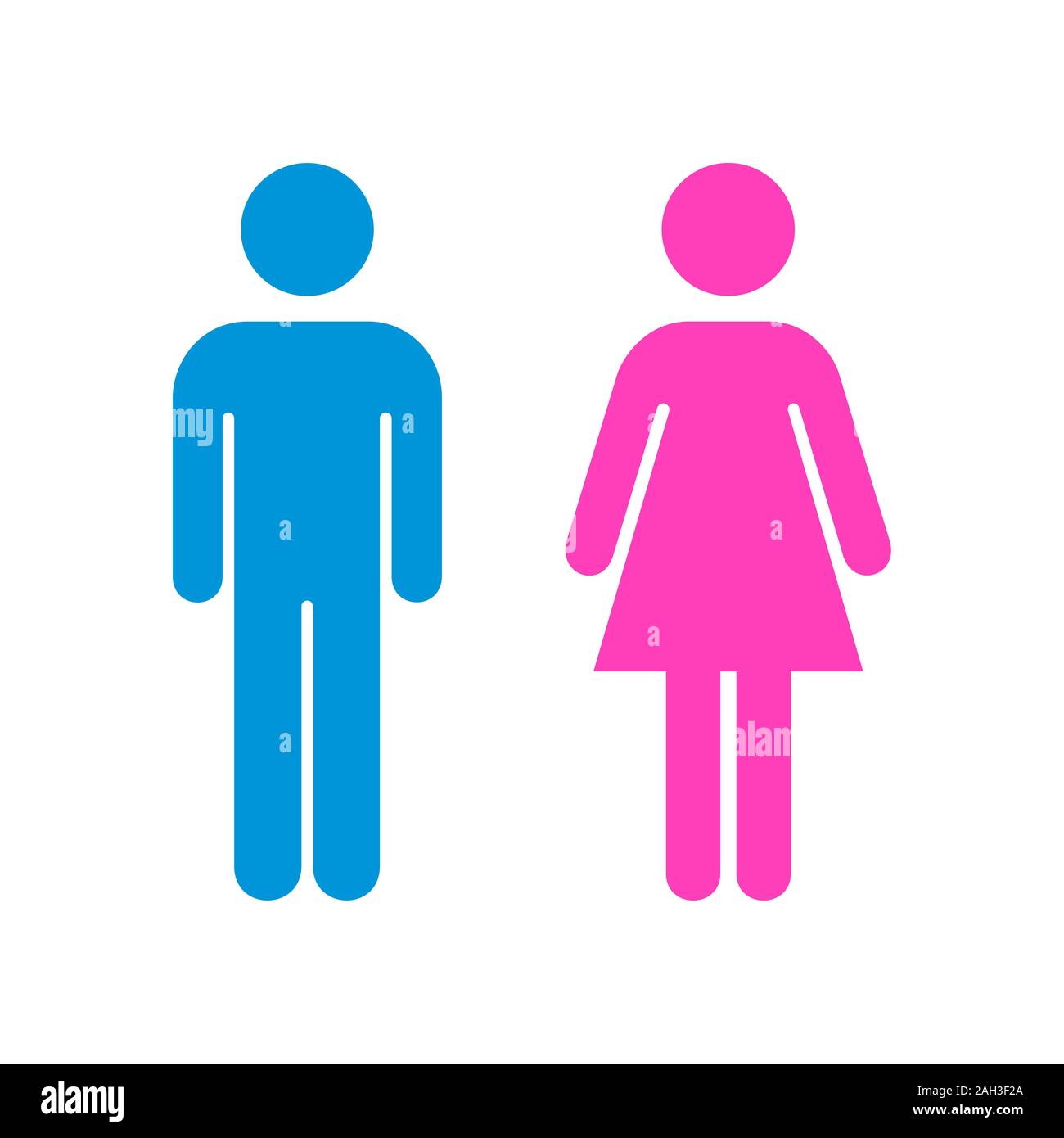 Man and Woman icon flat vector stock illustration, isolated colored sign. EPS 10 Stock Vector