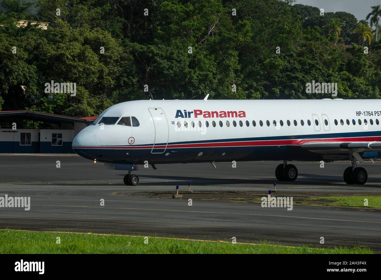 Air Panama Fokker 100 airplane at Marcos A. Gelabert international