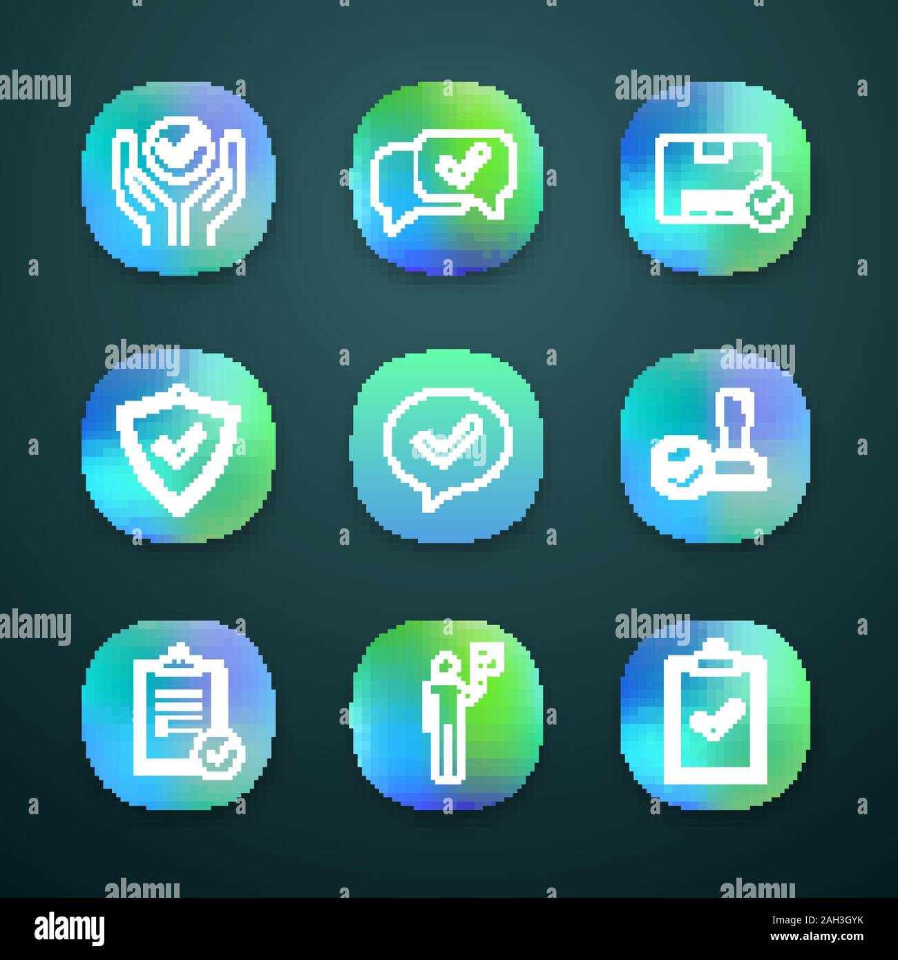 Digital ui checkmark approve button hi-res stock photography and images ...