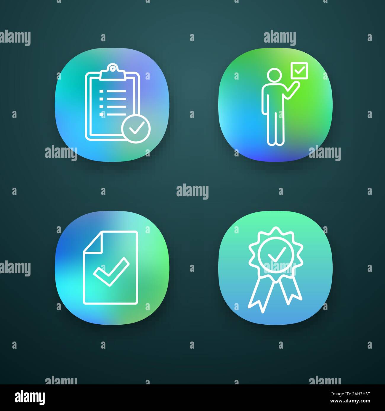 Approve app icons set. Verification and validation. Task planning ...