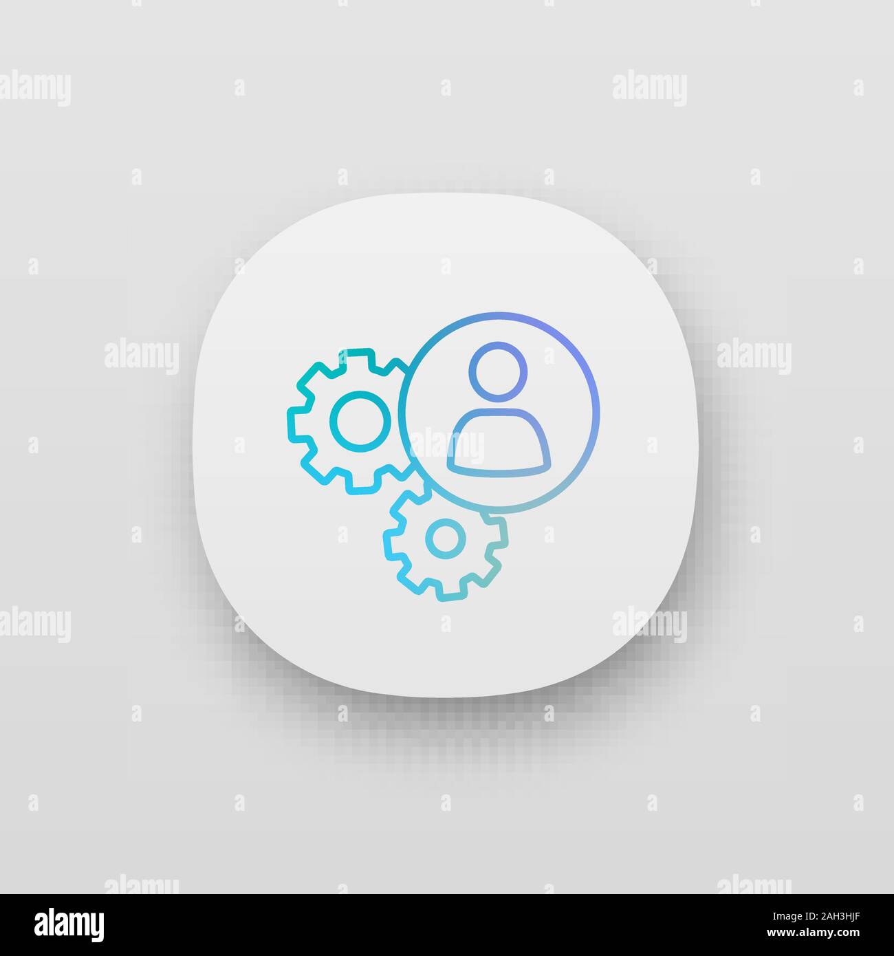 HR management app icon. UI/UX user interface. Teamwork. Human resources ...