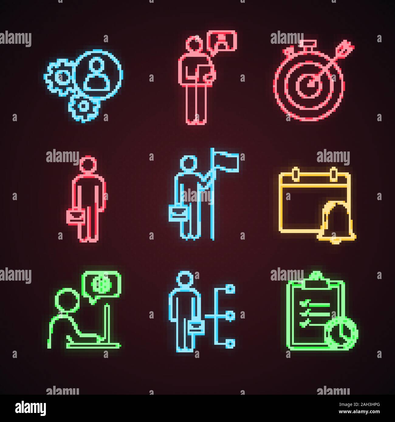 Task glowing neon sign hi-res stock photography and images - Alamy