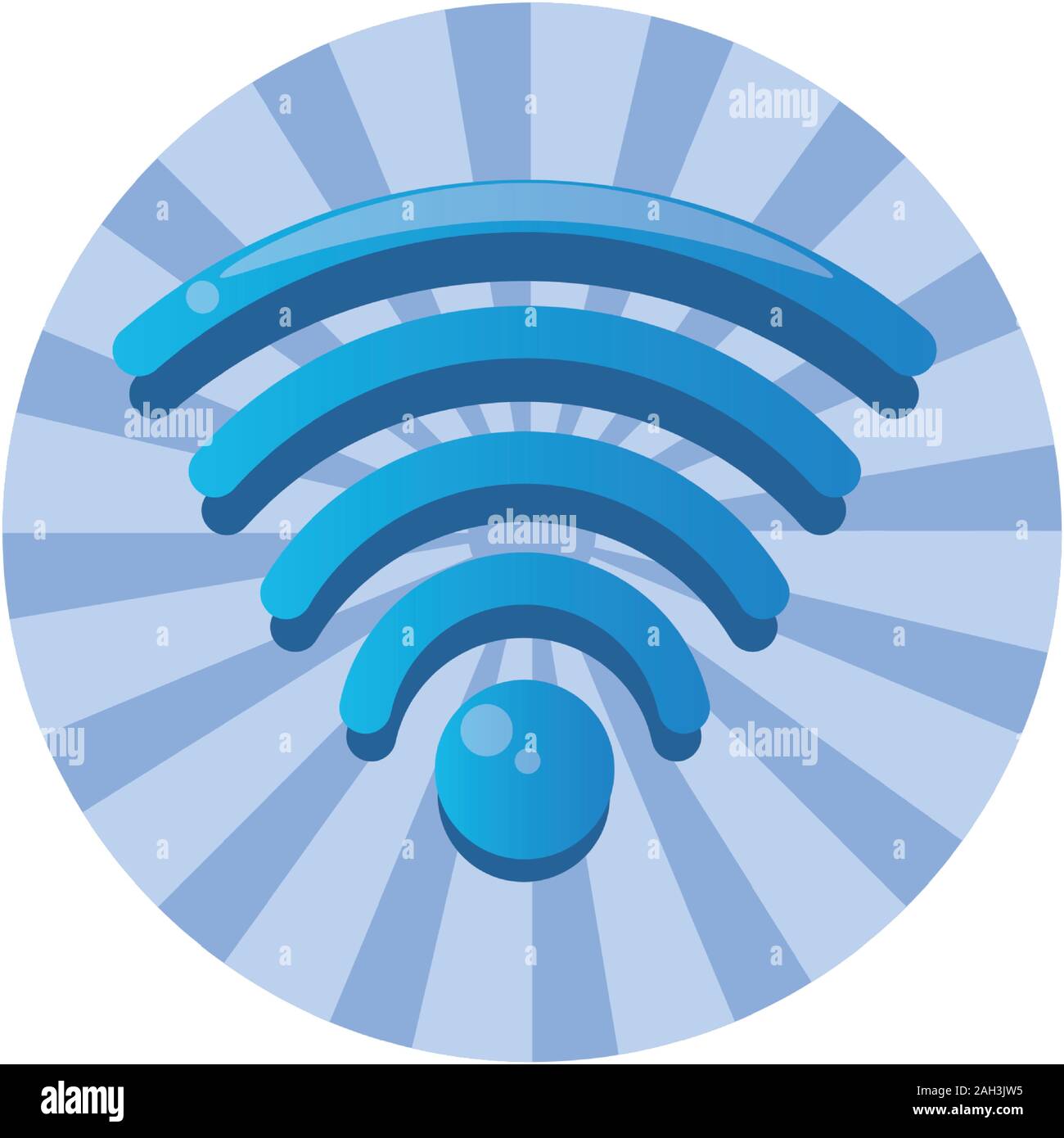 wifi connection signal isolated icon Stock Vector