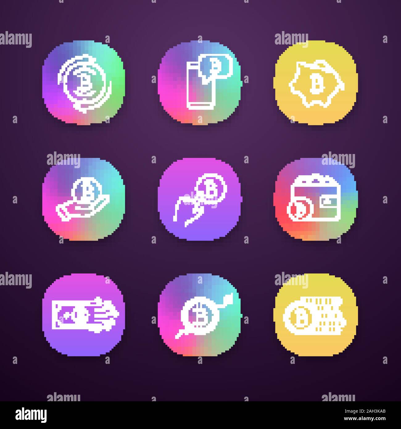Bitcoin chat app icon. UI/UX user interface. Web or mobile application.  Cryptocurrency forum. Smartphone with bitcoin sign inside speech bubble.  Crypt Stock Vector Image & Art - Alamy
