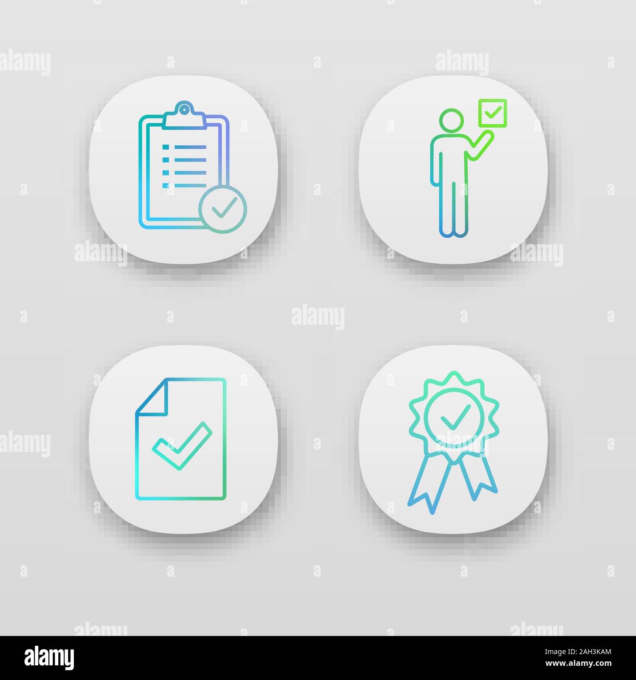 Approve app icons set. Verification and validation. Task planning ...