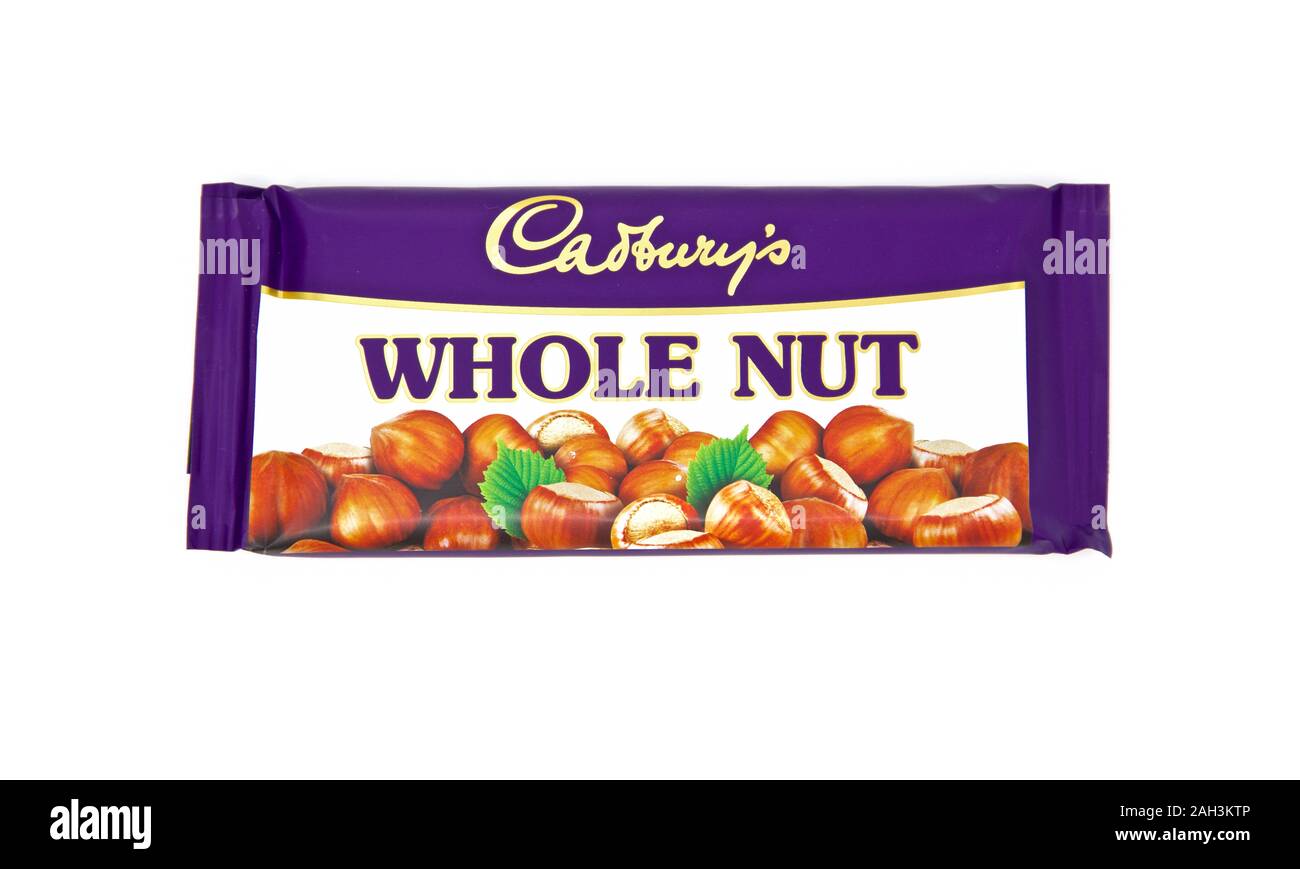 Cadbury’s Whole Nut in Cadbury heritage wrapper Stock Photo
