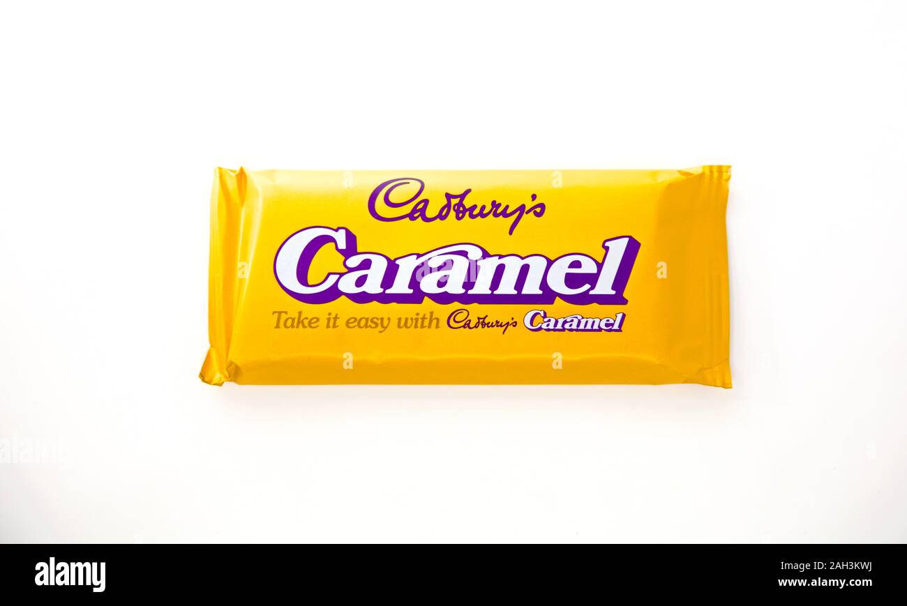 Cadbury’s Dairy Milk Caramel in Cadbury heritage wrapper Stock Photo