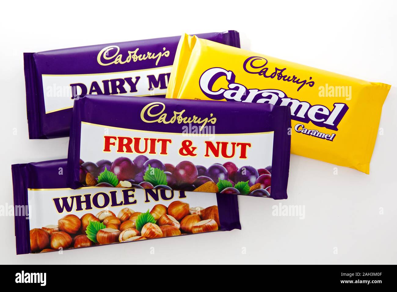 Cadbury’s chocolate bars with retro styled wrapping Stock Photo Alamy