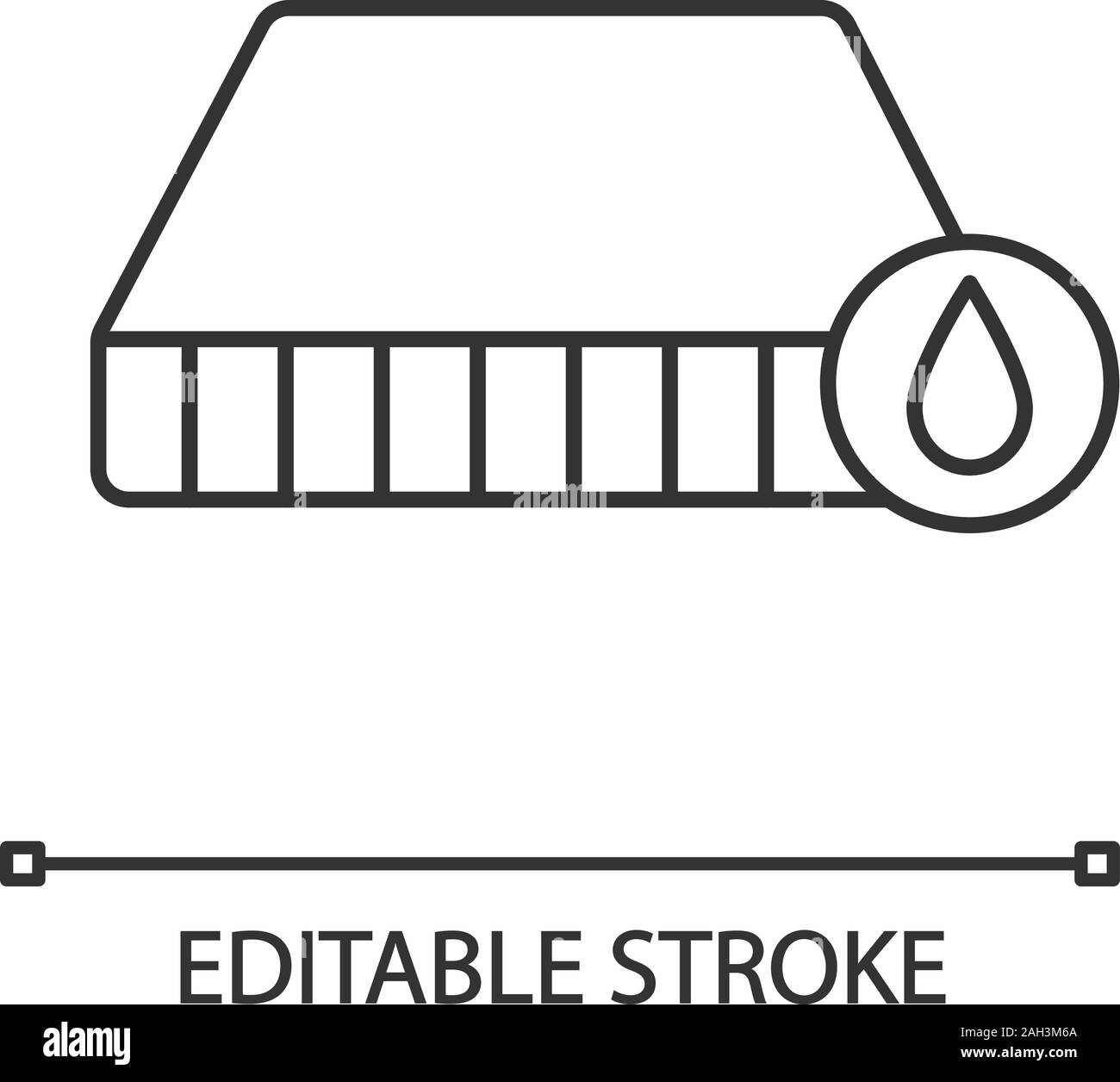 Waterproof mattress linear icon. Thin line illustration. Moisture absorbing  mattress cover. Contour symbol. Vector isolated outline drawing. Editable  Stock Vector Image \u0026 Art - Alamy, image size:1300x1256