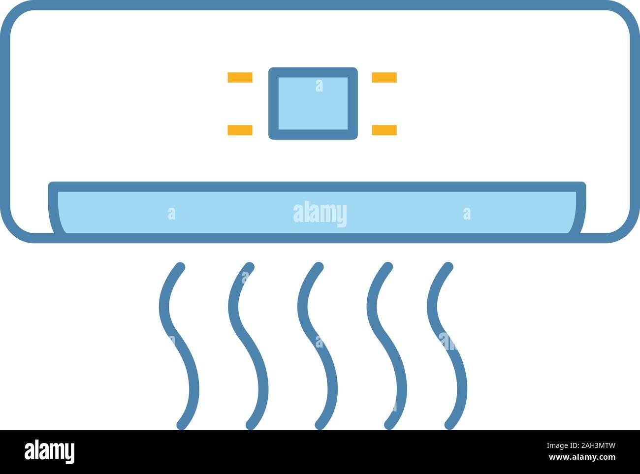 Air conditioner color icon. Air conditioning. Isolated vector ...