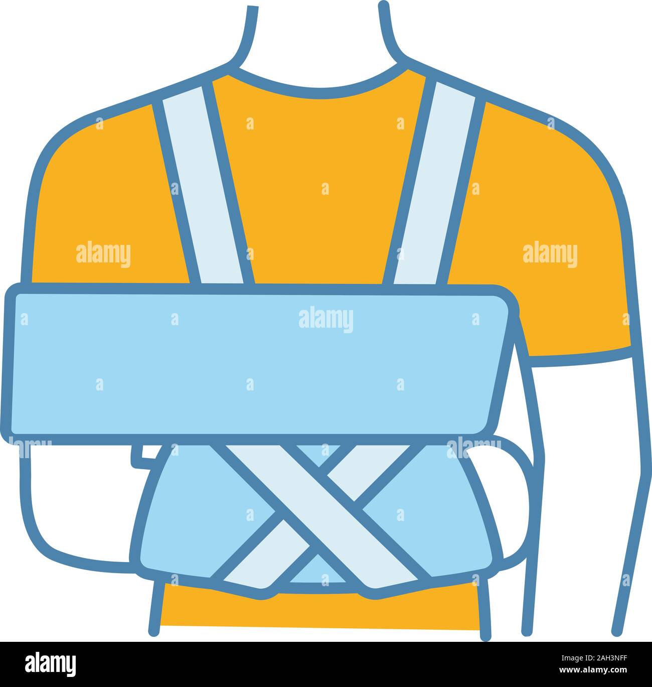 Shoulder Immobilizer Color Icon Sling And Swathe Broken Arm Shoulder Injury Treatment Arm Fix Brace Isolated Vector Illustration Stock Vector Image Art Alamy