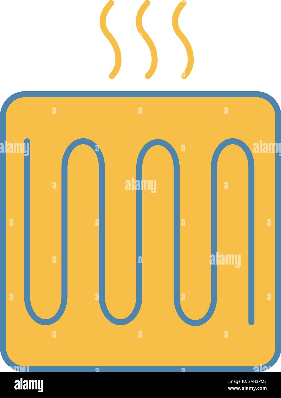 Underfloor heating element color icon. Floor heating system. Heater