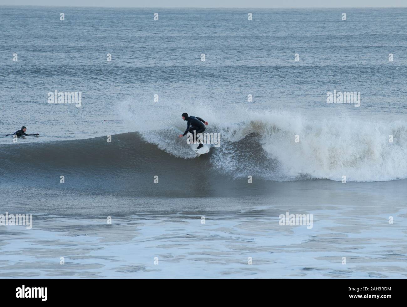 Surfing at Oxwich Bay, Gower Stock Photo Alamy