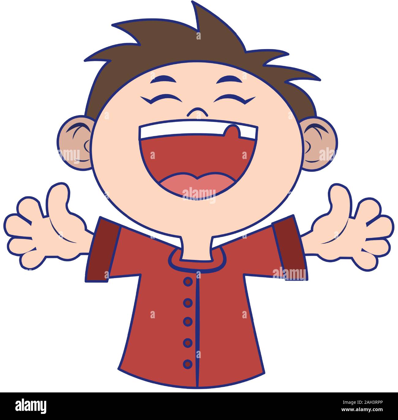 Cartoon happy boy laughing icon, colorful design Stock Vector Image & Art -  Alamy