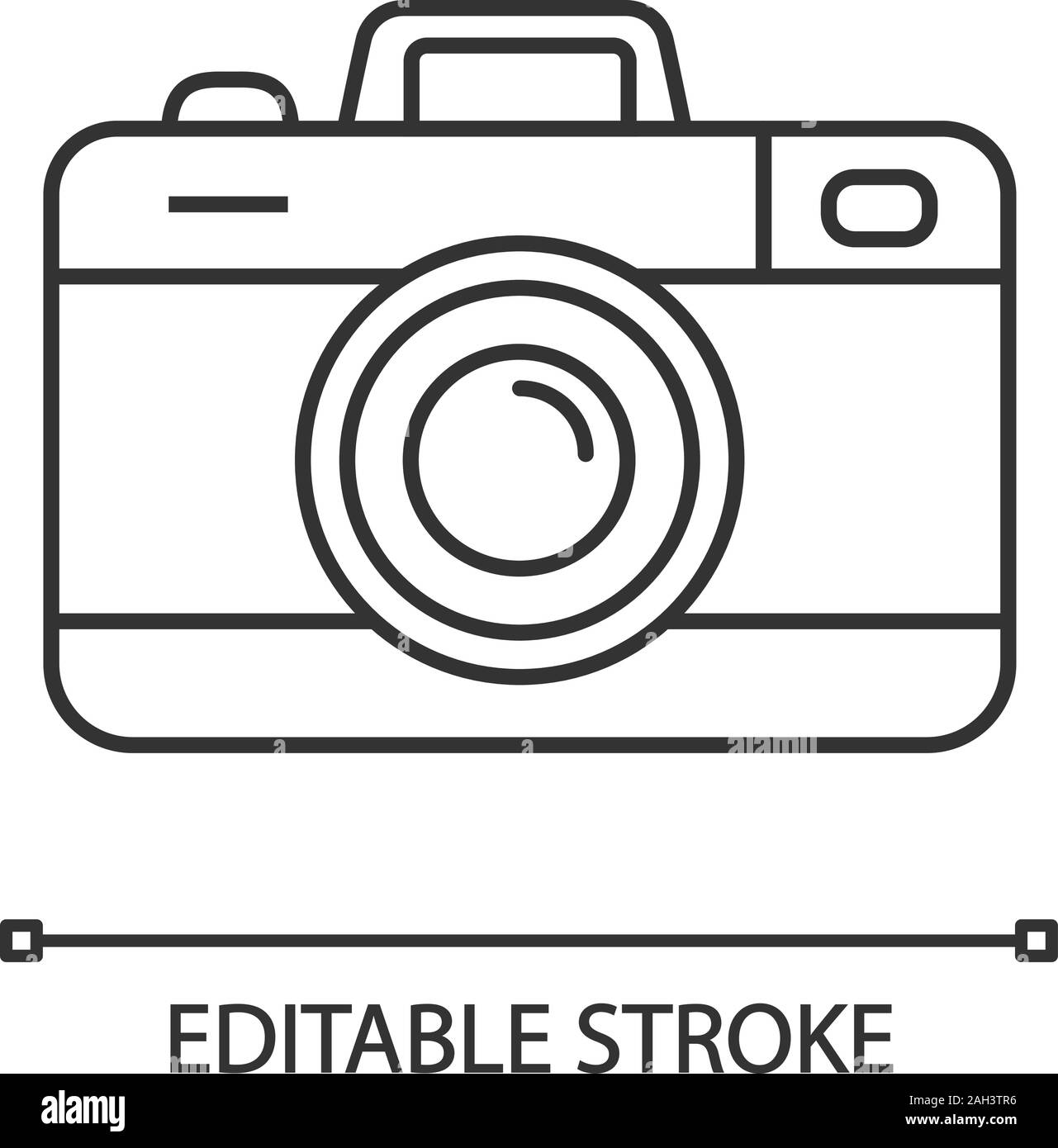 Photo camera linear icon. Thin line illustration. Photography. Taking  pictures. Contour symbol. Vector isolated outline drawing. Editable stroke Stock  Vector Image & Art - Alamy