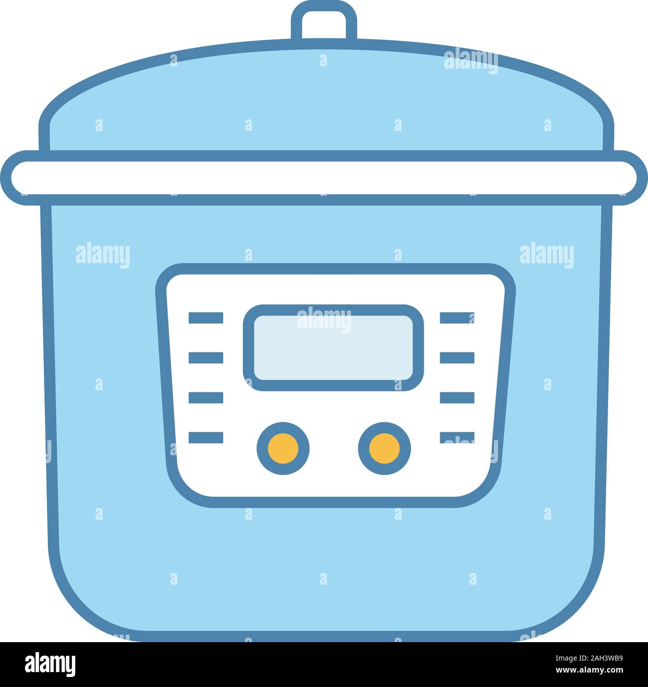 Slow Cooker Rgb Color Icon Stock Illustration - Download Image Now