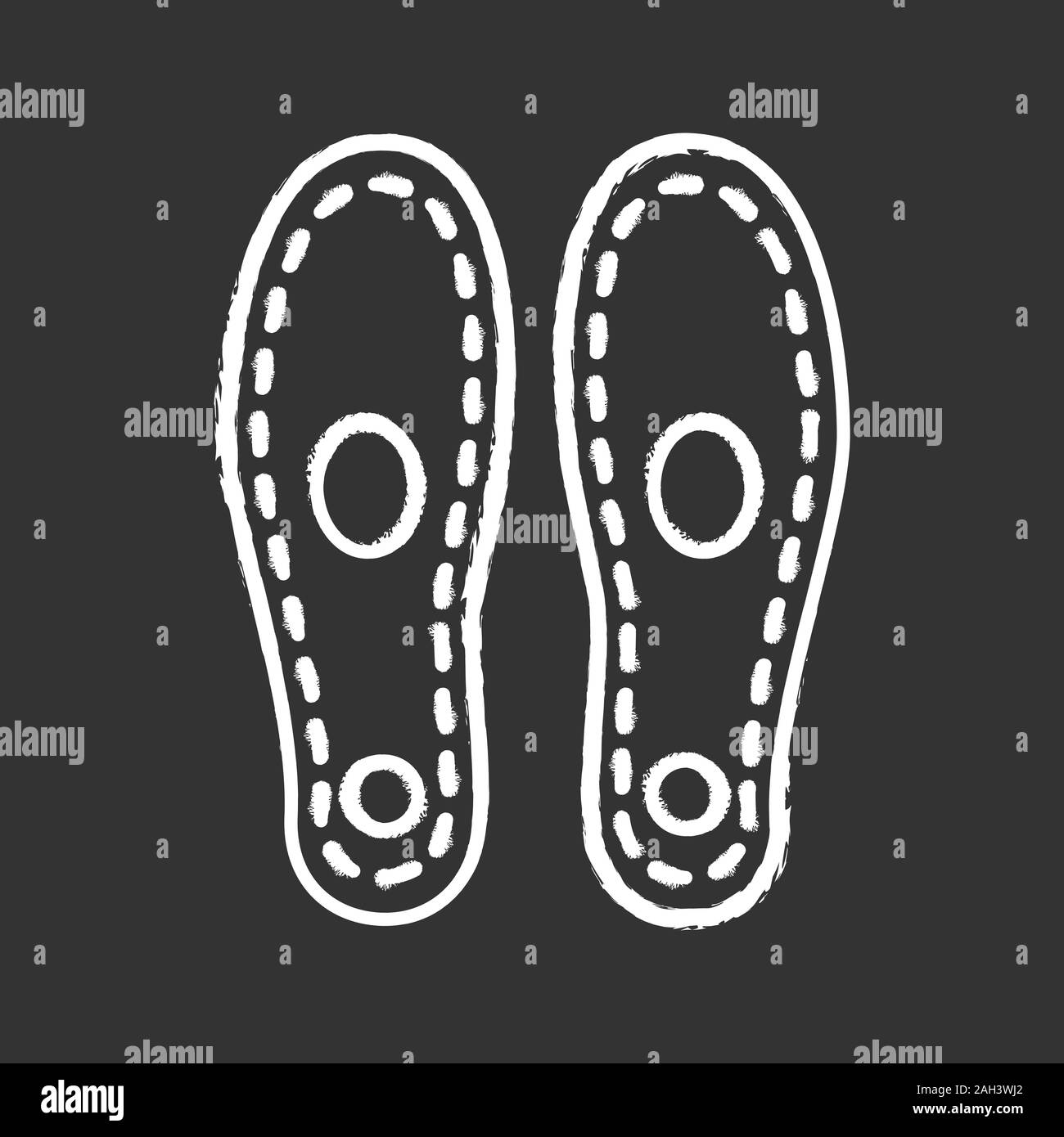 Orthopedic insoles chalk icon. Arch support. Orthotic insoles. Shoe ...