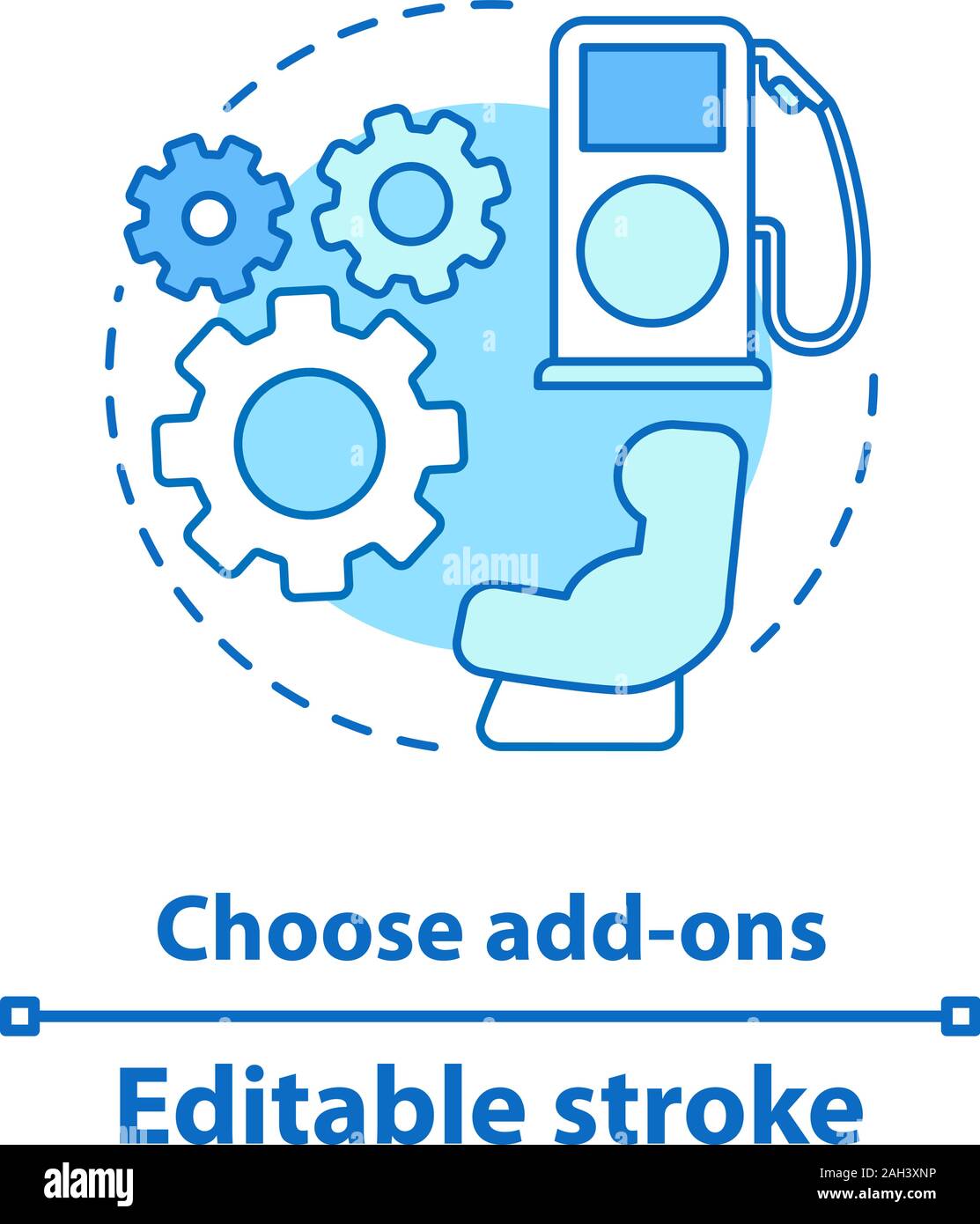 Choosing add-ons concept icon. Car service idea thin line illustration ...