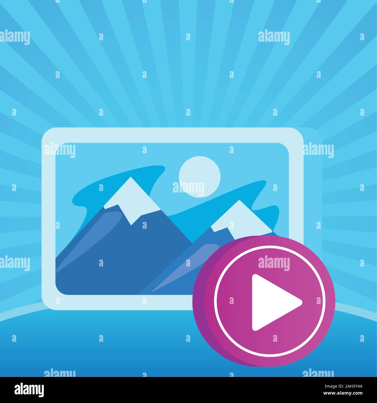 media player play button with photo Stock Vector Image & Art - Alamy