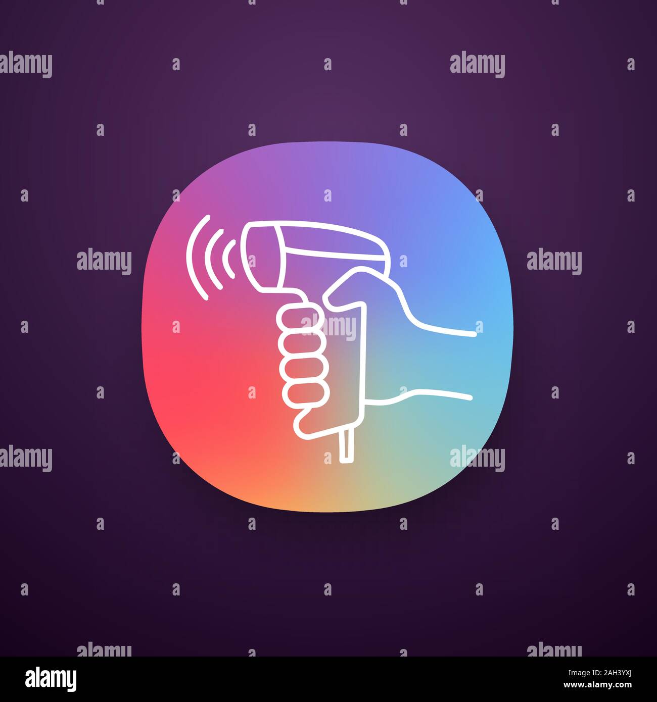 Wireless barcode scanning app icon. Wifi barcode and QR code bar codes
