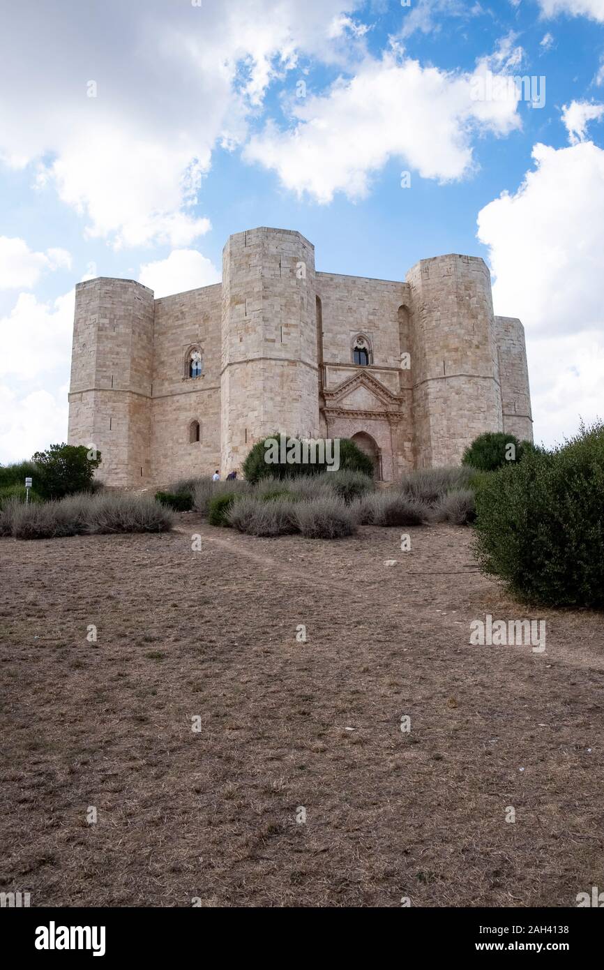 Italy, Province of Barletta-Andria-Trani, Andria, Clouds over Castel del Monte Stock Photo