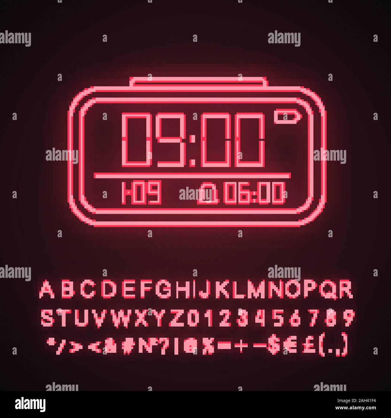 Calculator math alarm clock Stock Vector Images - Alamy