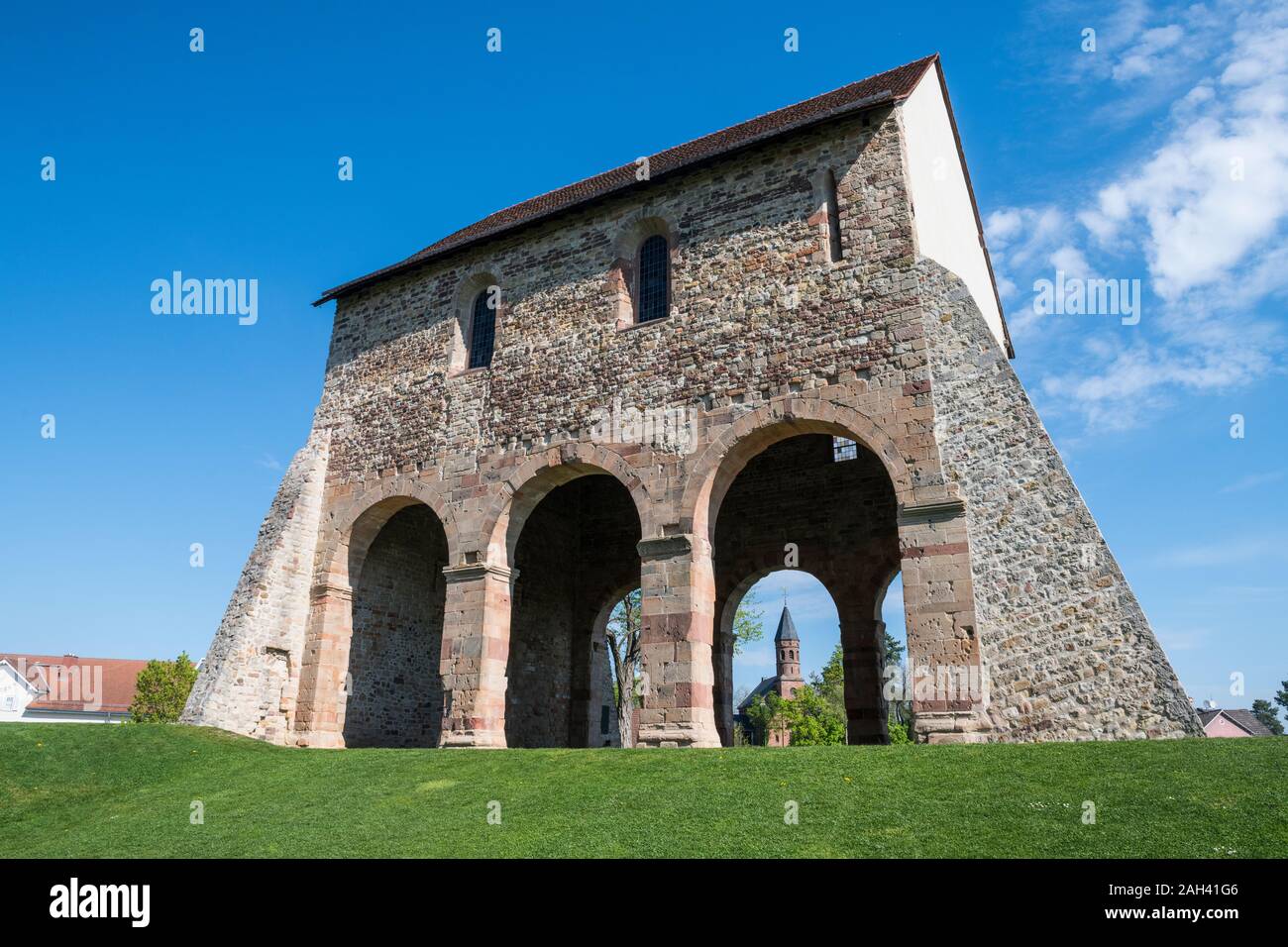 Germany, Hesse, Lorsch, Torhalle of Lorsch Abbey Stock Photo