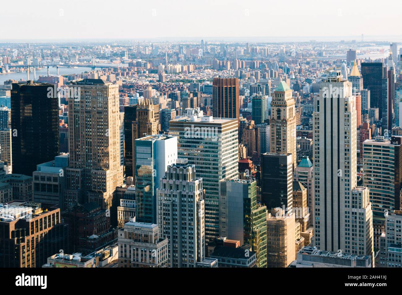 USA, New York, New York City, View of Manhattan skyscrapers Stock Photo
